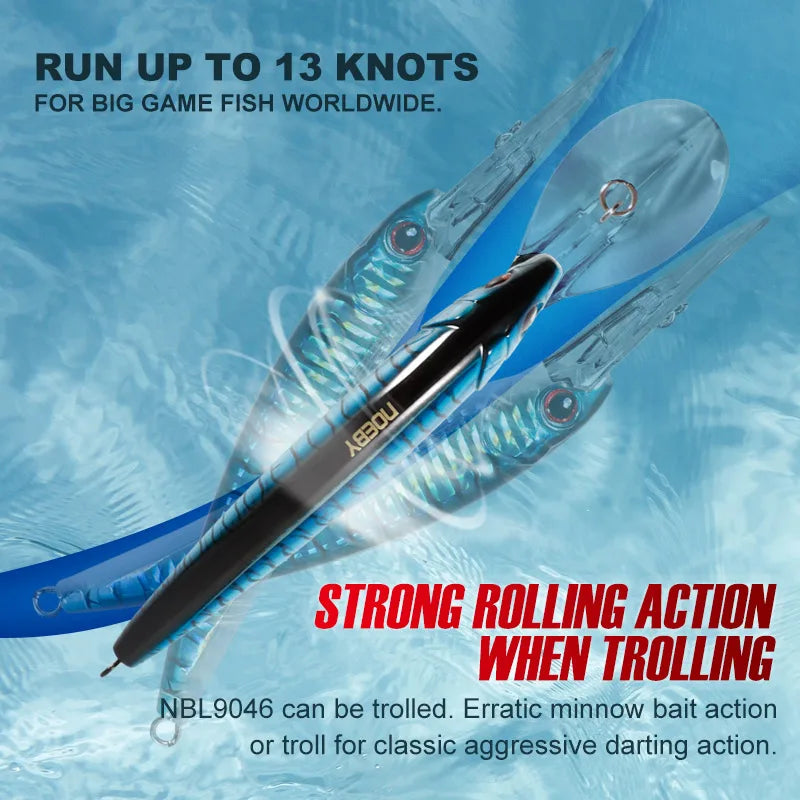 NOEBY 120mm Floating 140mm 160mm Slow Sinking Minnow Fishing Lures Artificial Bait Trolling Wobblers Sea Winter Fishing Lure