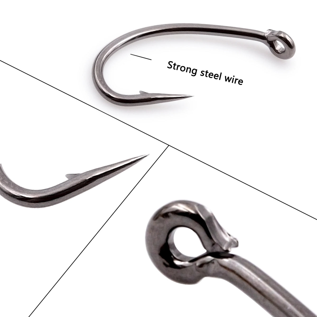 100pcs High Carbon Steel Carp Fishing Hook Fishhooks Durable Pesca Jig Head Fly Fishing Hooks with Hole Carp Fishing Tackle