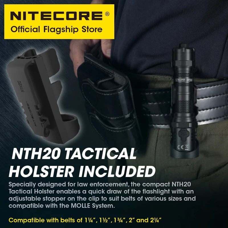 NITECORE P20iX USB-C Rechargeable Flashlights Super Bright Military Tactical Flashlight 4000 lumens 5000mAh NL2150HPi Battery