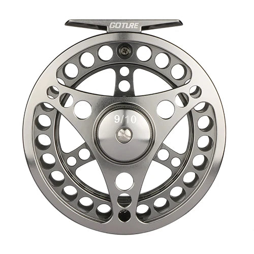 Goture 3/4 5/6 7/8 9/10 WT Fly Fishing Reel CNC Machine Cut Large Arbor Die Casting Aluminum Fly Reel with Bag