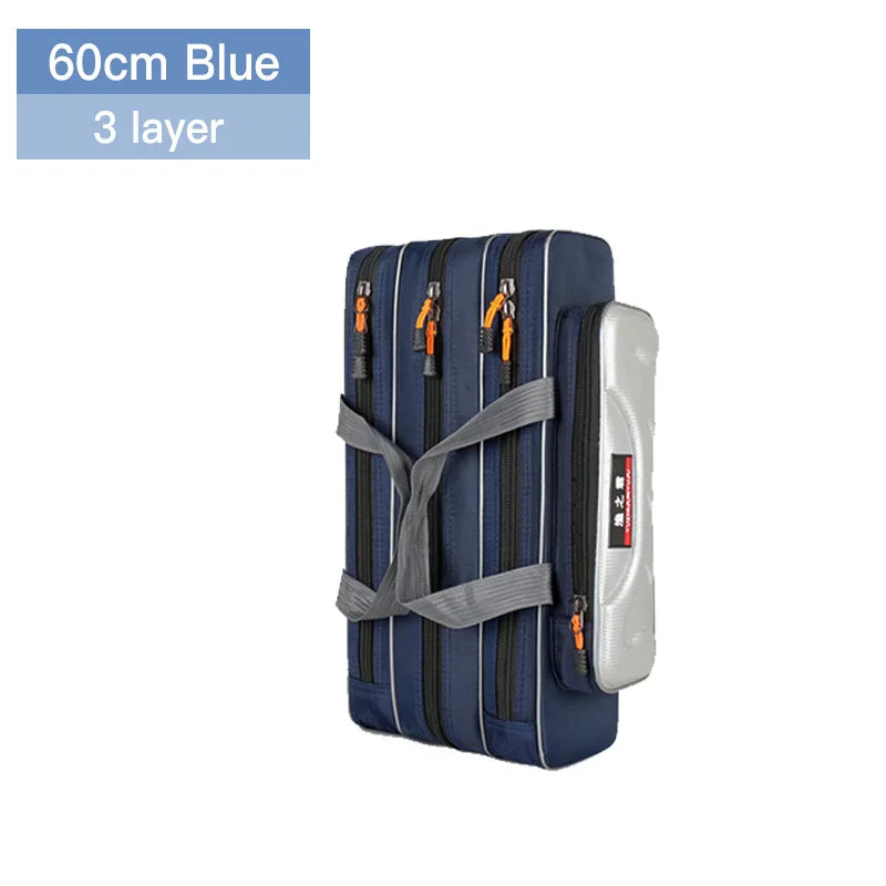 Steel Wire Edge Small Fishing Bag Multi-Purpose Canvas Material Waterproof Durable Fishing Rod Bag Fishing Tackle Bag XA162G