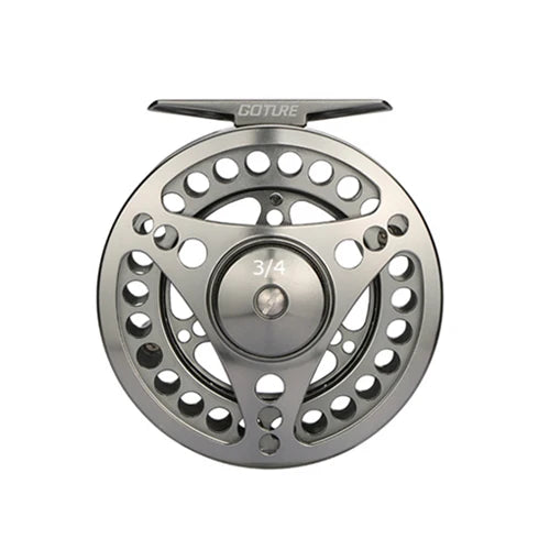 Goture 3/4 5/6 7/8 9/10 WT Fly Fishing Reel CNC Machine Cut Large Arbor Die Casting Aluminum Fly Reel with Bag