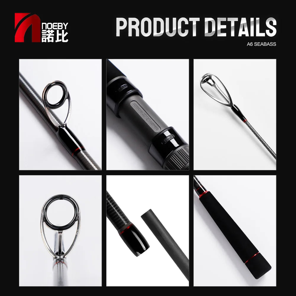 Noeby Spinning Shore Jigging Fishing Rod 2.49m 2.75m 2.9m Lure Weight 7-70g Fuji Guide Seat Saltwater Rock Shore Fishing Rods