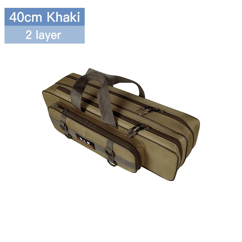 Steel Wire Edge Small Fishing Bag Multi-Purpose Canvas Material Waterproof Durable Fishing Rod Bag Fishing Tackle Bag XA162G