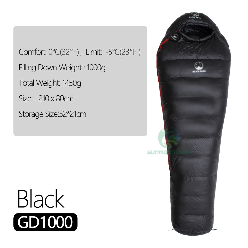 Winter Ultralight Thermal Adult Mummy 95% White Goose Down Sleeping Bag Sack W/ Compression Pack For Backpacking Camping Hiking