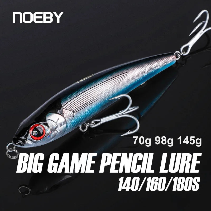 Noeby Sinking Pencil Fishing Lure 14cm70g 16cm98g 18cm145g Stickbait Wobblers Artificial Hard Baits for Sea Tuna Fishing Lures