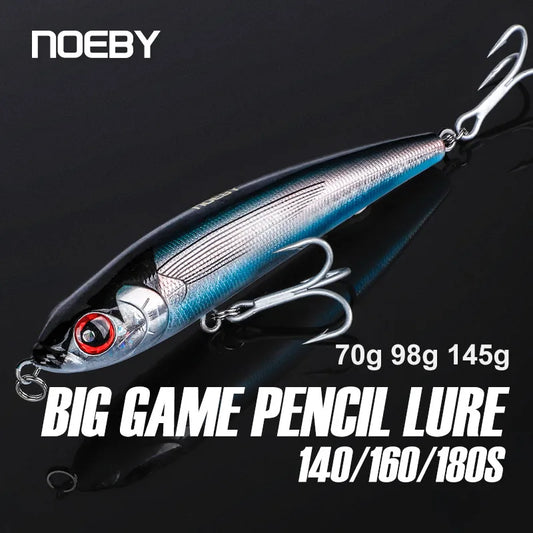 Noeby Sinking Pencil Fishing Lure 14cm70g 16cm98g 18cm145g Stickbait Wobblers Artificial Hard Baits for Sea Tuna Fishing Lures