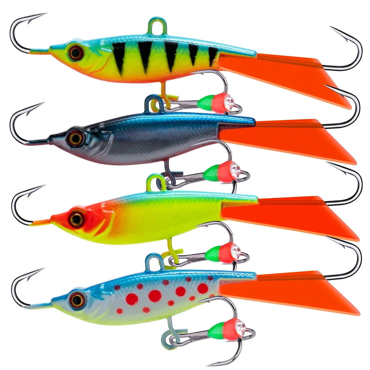 Goture 4pcs Ice Fishing Lure Balancers Professional Winter Jig Wobblers Bait for Trout Bass Pike Carp for Fishing Pesca