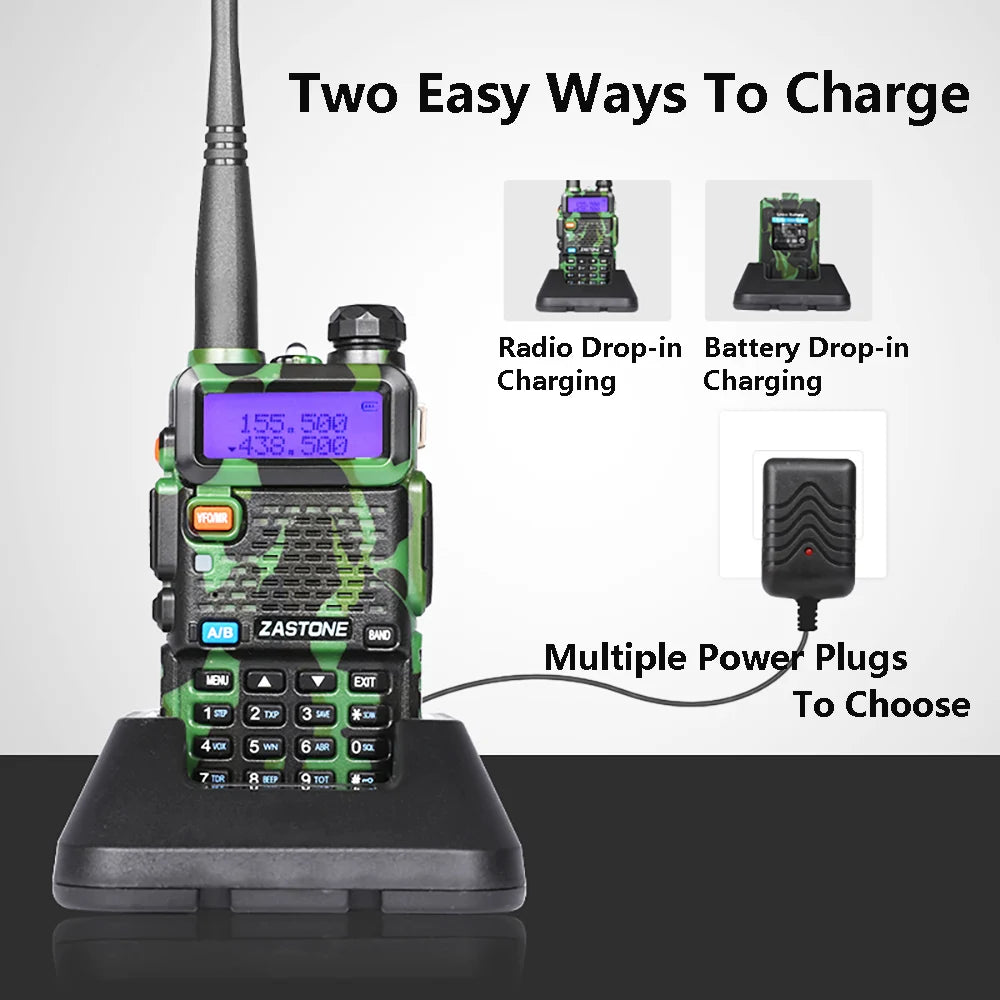 BaoFeng Green UV 5R Walkie Talkie VHF/UHF Long Range Radio For Camping Portable FM Radio Stations Transceiver Wireless Set