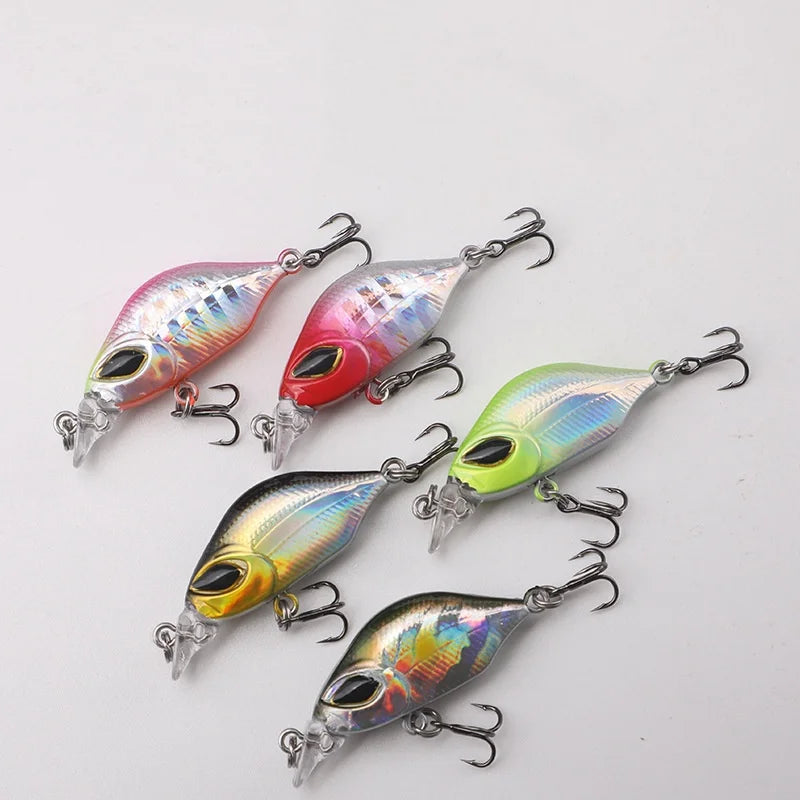 Mini Slow Sinking Fishing Lures 3D Simulation Fish Lure Crankbaits Hard Baits for Bass Trout Freshwater Saltwater Fishing Lures