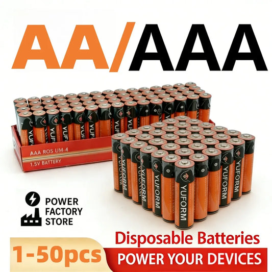 1.5V AA AAA Alkaline Batteries Super Long Lasting Power for Flashlights, Toys, Cameras & High-Drain Electronics