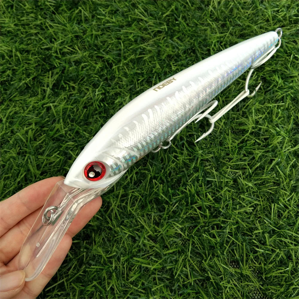 Noeby 1pc Minnow Lure 18cm 98g 14cm 50g Sinking 7-9m Trolling Fishing Lures Artificial Bait Wobbler of Minnow Hard Lure