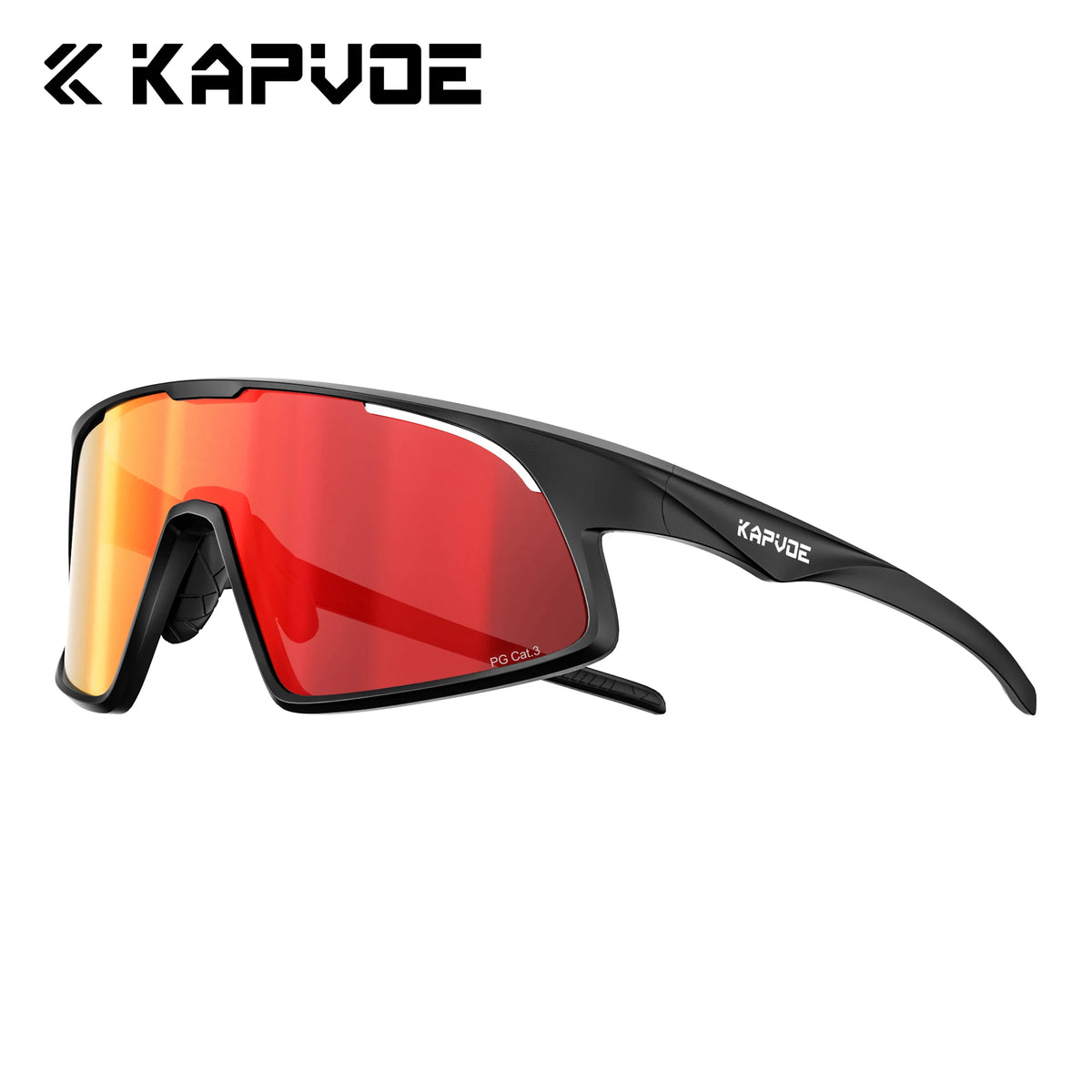 Kapvoe New Anti-Glare Polarized Cycling Sunglasses Outdoor Hiking Eyewear Large-Frame MTB Bike Bicycle Glasses Men Women Windproof UV400 Fishing Camping Glasses