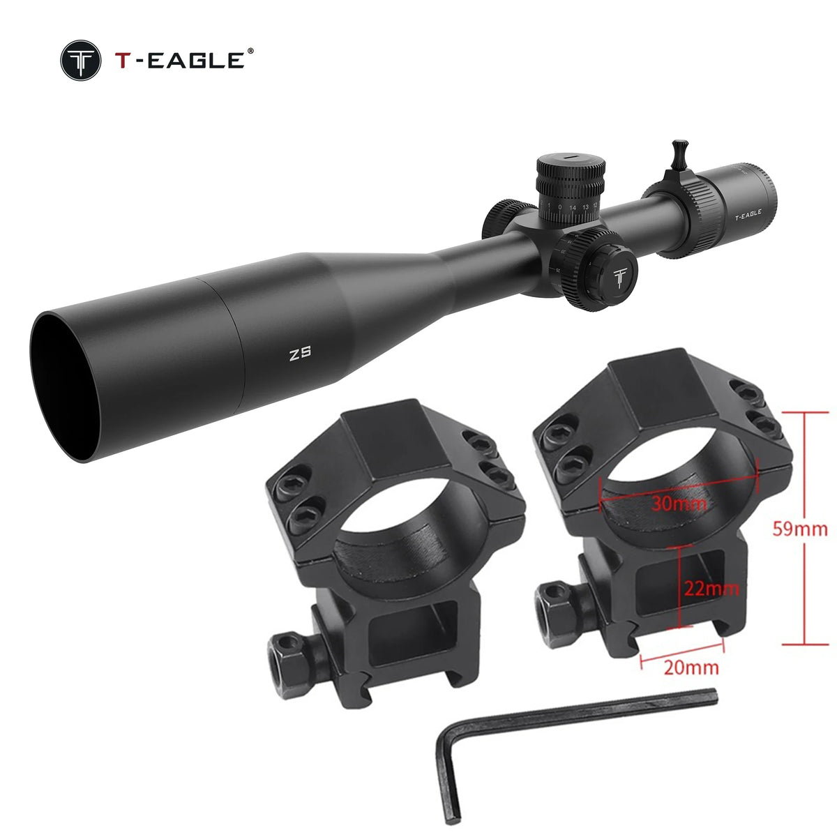 T Eagle ZS6-24X50 FFP IR Tactical Riflescope Spotting Scope for Rifle Hunting Optical Collimator Airsoft Airgun Sight Zero Stop