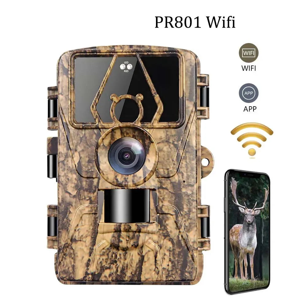 4K MiNi800 Mini Wildlife Hunting Camera 50MP Keep Way Trail Camera Waterproof HD Night Vision Infrared Photo Trap with 256GB Car