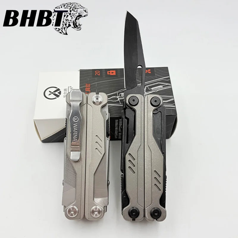 BHBT Titanium Alloy Multitool Pliers 20 In 1 EDC Outdoor Camping Survival Multi Functional Tool Pocket Multi Tool