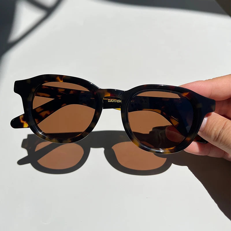 Lemtosh DAHVEN Vintage Sunglasses Women Eyewear Acetate Vintage Oval Sunglasses Polarized Men's Sunglasses Dropshipping