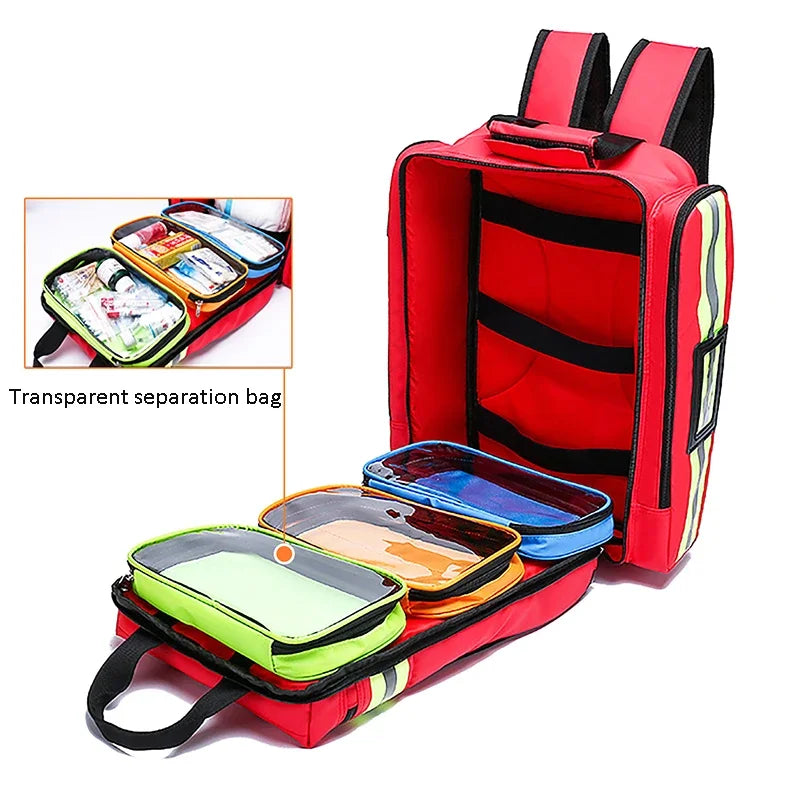 Emergency Rescue Backpacks Large Capacity Sorted Storage First Aid Kits Outdoor Camping Survival Kits Medical Kits