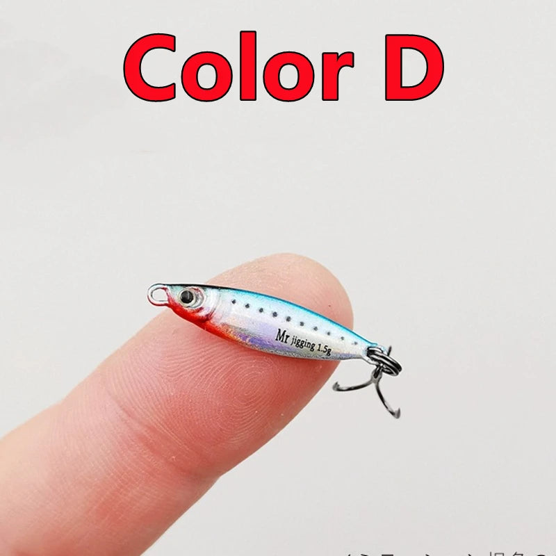 1.5/3/5g Mini Iron Plate Bait 3D Micro Sized VIB Lure Metal Cast Jig Spoon Pesca Fish Micro Sequin Fishing Lures Artificial Bait