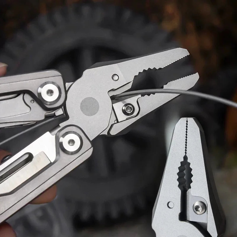 BHBT 20 IN 1 Ark Titanium Alloy Multitool Pliers EDC Outdoor Camping Survival Multi functional Tool Pliers Multi Tool With Bits