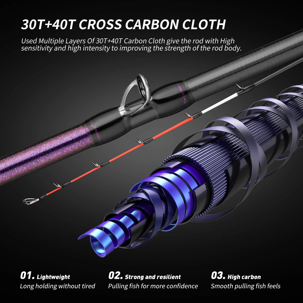 Deep water light weight 1.65m MH XH Johncoo fishing rod with titanium tip Cuttlefish Fishing rod Boat rod