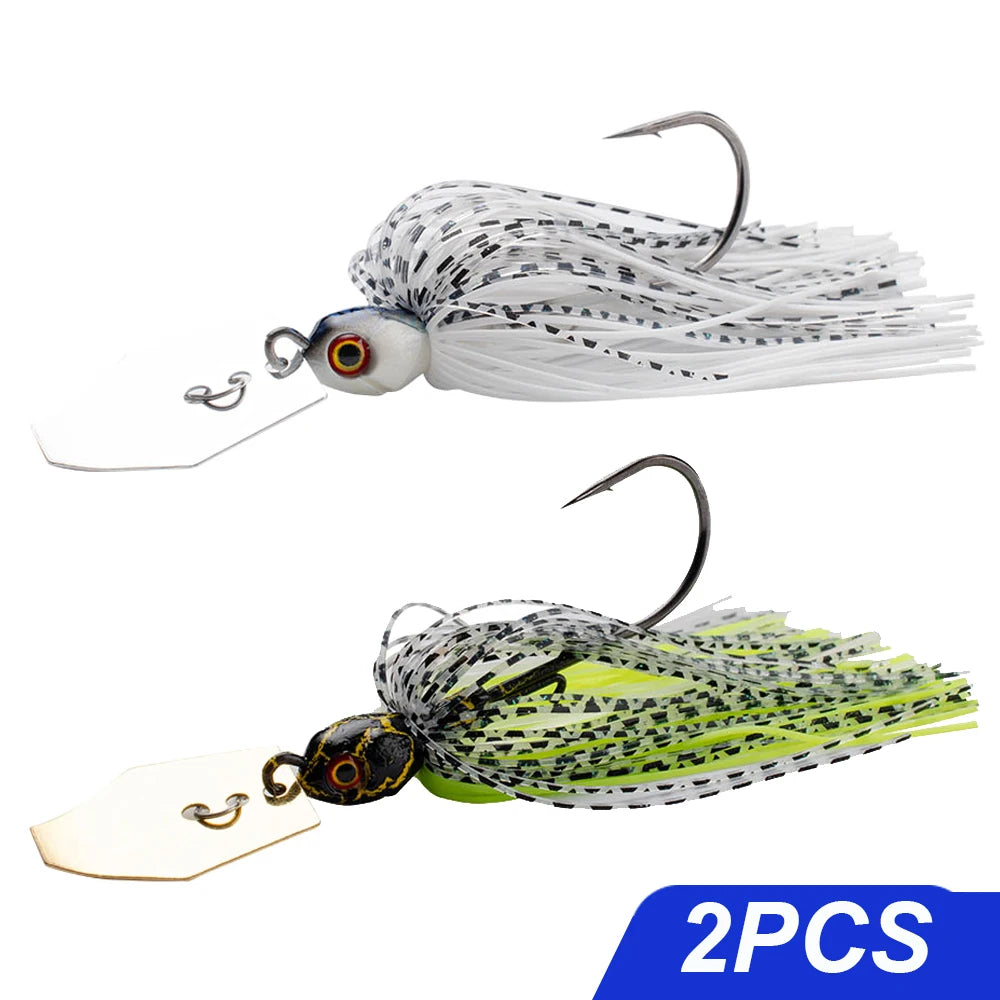 Spinner Bait 7g/9g/12g/14g/21g Fishing Lures Kit Set Pesca Chatter Weedless Metal Blade Rubber Jig Head Hook Wire Spinnerbait