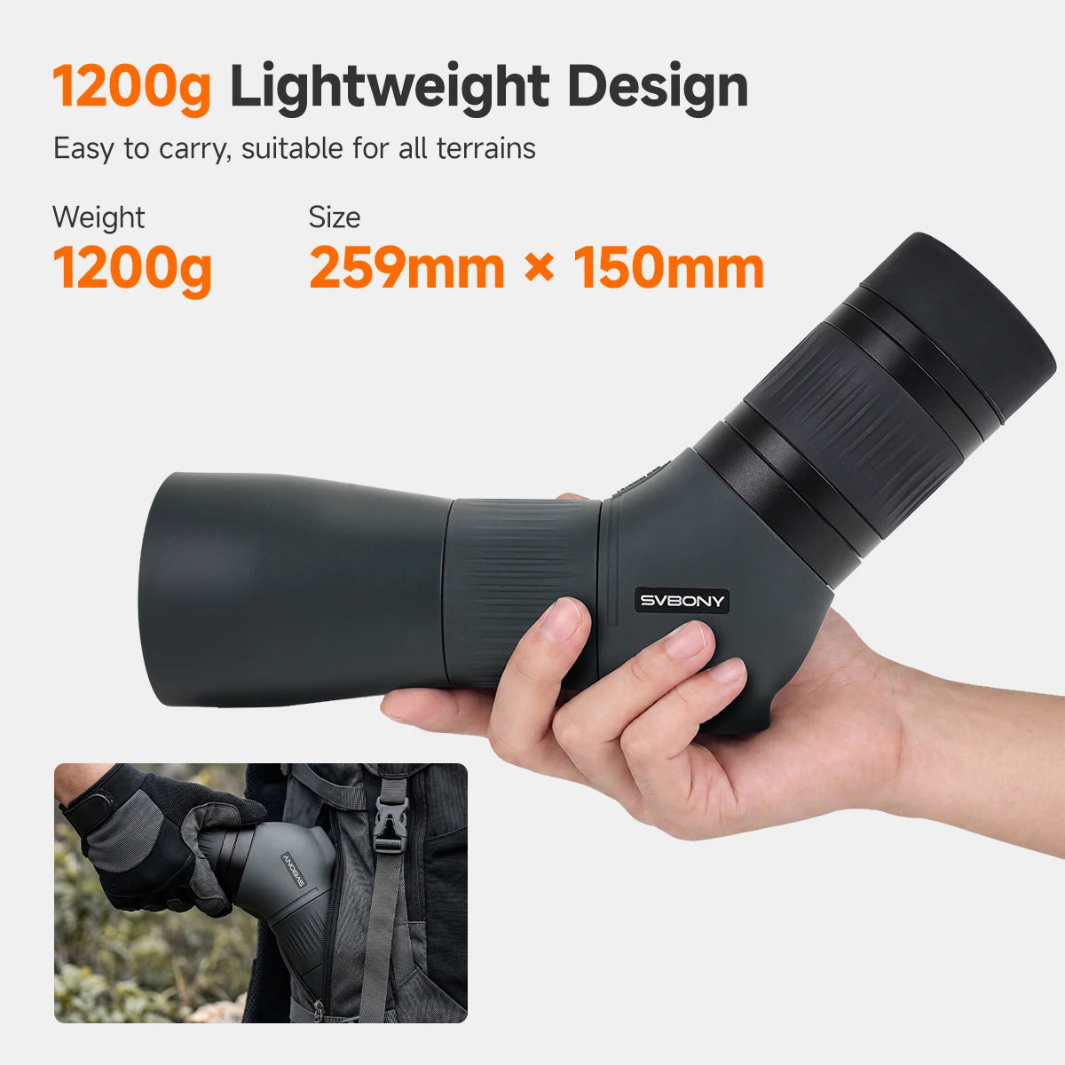 Svbony SA401PRO 15-35x56 ED APO Spotting Scope Wide-Angle Magnesium Alloy Body IPX7 Lightweight Telescopes for Birdwatching