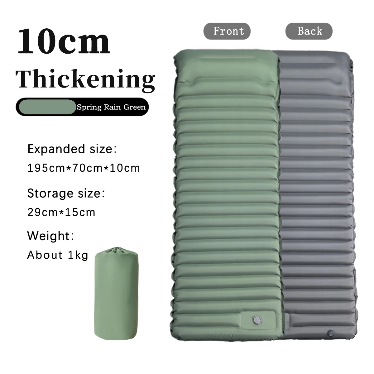 Ultralight Extra Thick 4Inch Camping Sleeping Pad with Built-In Pillow And Foot Pump Inflatable Sleeping Mat for Outdoor Camping