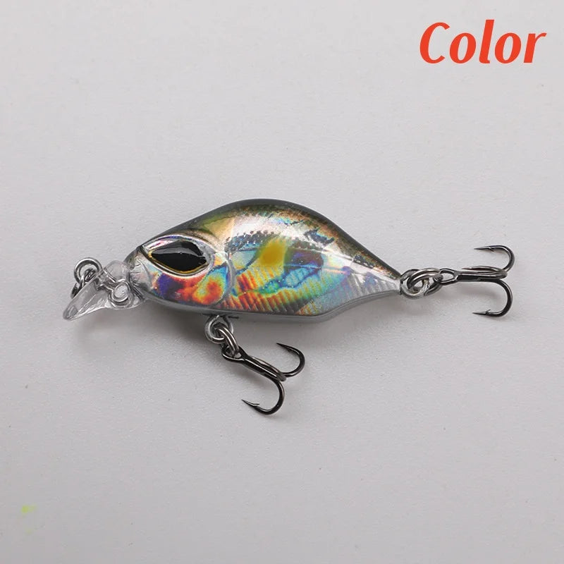 Mini Slow Sinking Fishing Lures 3D Simulation Fish Lure Crankbaits Hard Baits for Bass Trout Freshwater Saltwater Fishing Lures