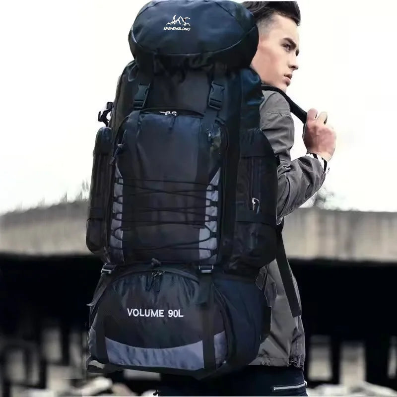 90L Large Travel Backpack for Men Hiking Climbing Outdoor Sports Rucksack Bag Camping Climbing Mountaineering Luggage Backpack