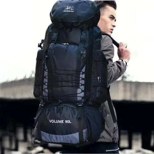 90L Large Travel Backpack for Men Hiking Climbing Outdoor Sports Rucksack Bag Camping Climbing Mountaineering Luggage Backpack