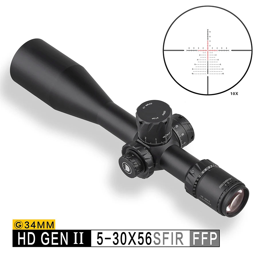 Discovery HD GEN-II 5-30X56SFIR FFP Tactical Riflescope HD Illumination Sight First Focal Plane Shooting Scopes With 34mm Tube