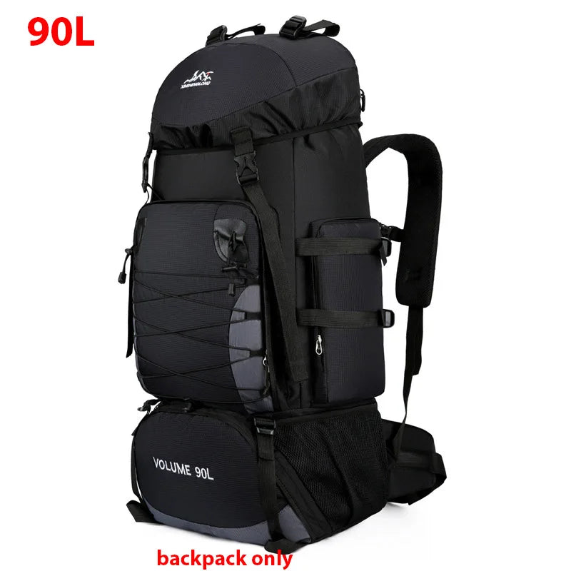 90L Large Travel Backpack for Men Hiking Climbing Outdoor Sports Rucksack Bag Camping Climbing Mountaineering Luggage Backpack