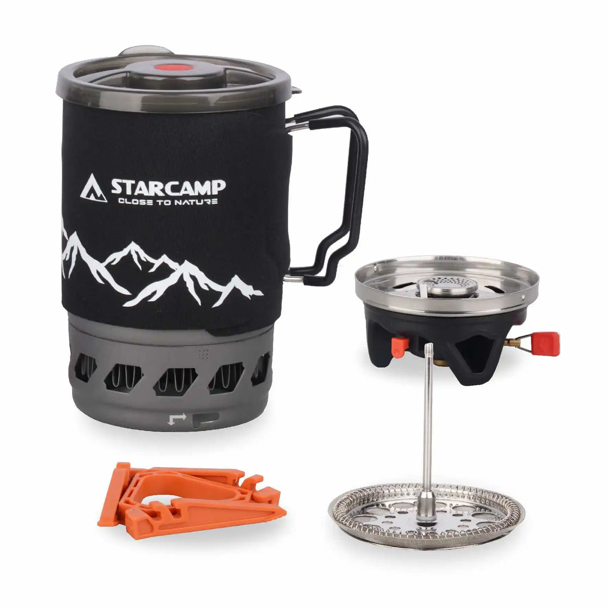 STARCAMP 900ML Jet Fastboil Camping Cooking System Gas Stove Coffee Pot Outdoor Gas Burner