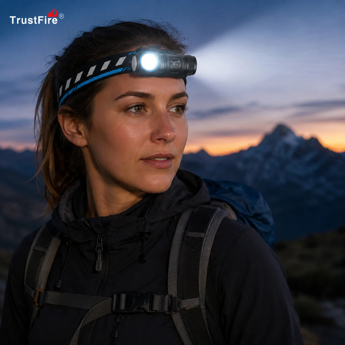 TrustFire MC12 1000 Lumens Rechargeable LED Headlamp IPX8 Waterproof Magnetic Flashlight Headlight with Clip for Camping Running Work