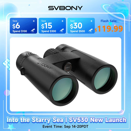Svbony SV202 Upgraded Wide-angle ED Binoculars 8x32/8x42/10x42 Bak4 Prism IPX7 Waterproof Fogproof for Bird Watching Camping