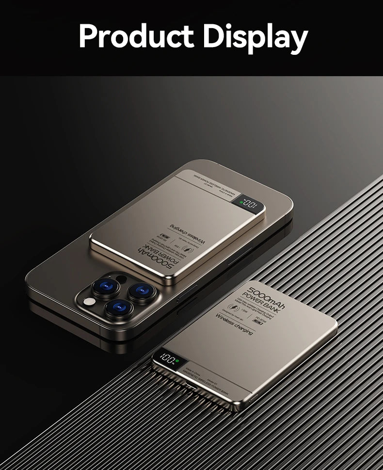 New High Quality Alloy Fast Charger Power Banks With Gifts Backup Battery Powerbank Magnetic Wireless Phone Charger For Magsafe