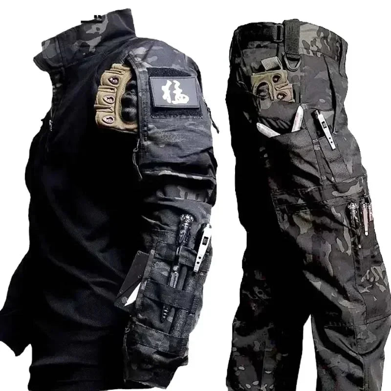 Camo Suits Tactical Shirts Training Sets Multi-pocket Army Multicam Uniforms Work Wear Pants Hunting Clothes Wear-resisting