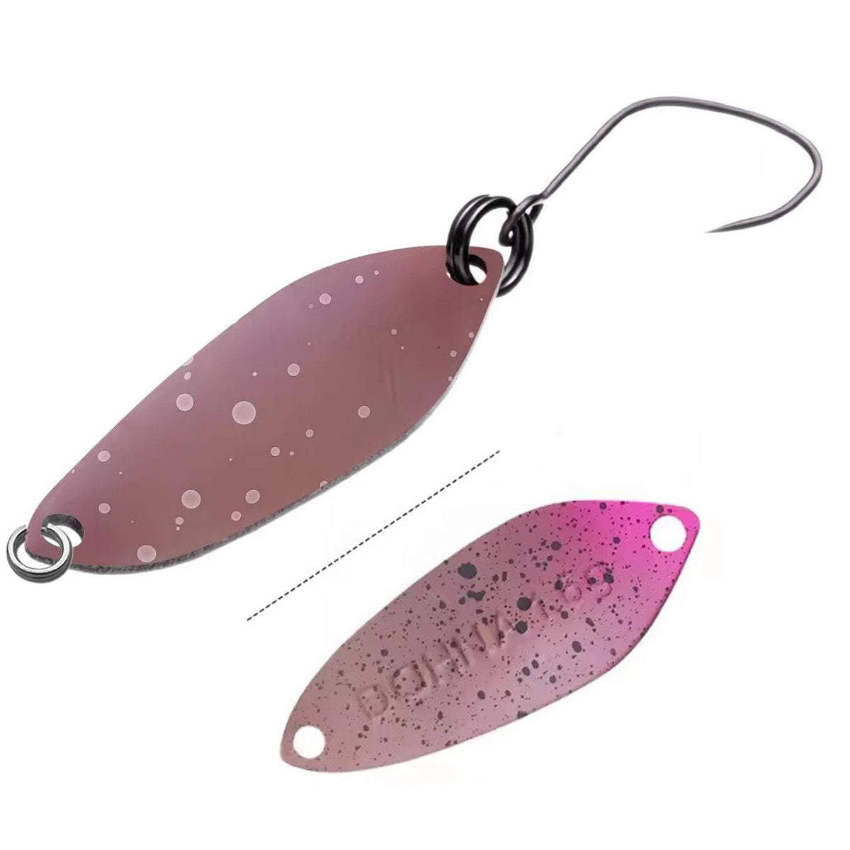 1Pcs NEW Area Trout Colorful Painting Spoon Bait 1.6g 27mm Copper Metal Fishing Lures For Trout Perch Chub