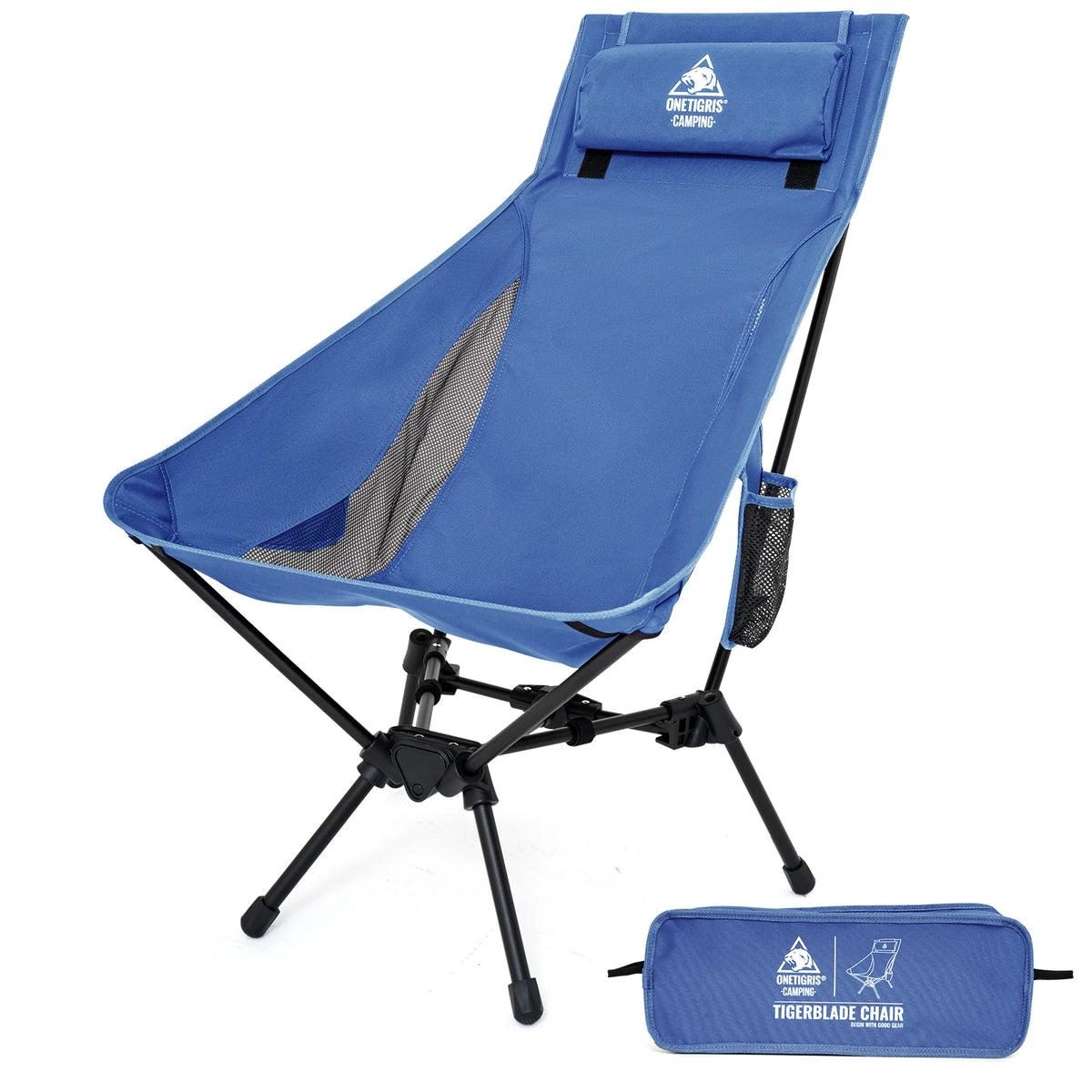 OneTigris Tigerblade Camping Chair High Backrest Relaxing Foldable Chair for Trekking Travel Fishing Beach Garden Longue Chair