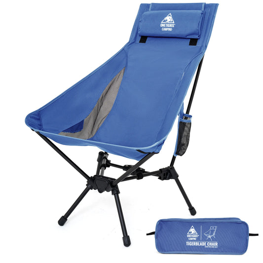 OneTigris Tigerblade Camping Chair High Backrest Relaxing Foldable Chair for Trekking Travel Fishing Beach Garden Longue Chair