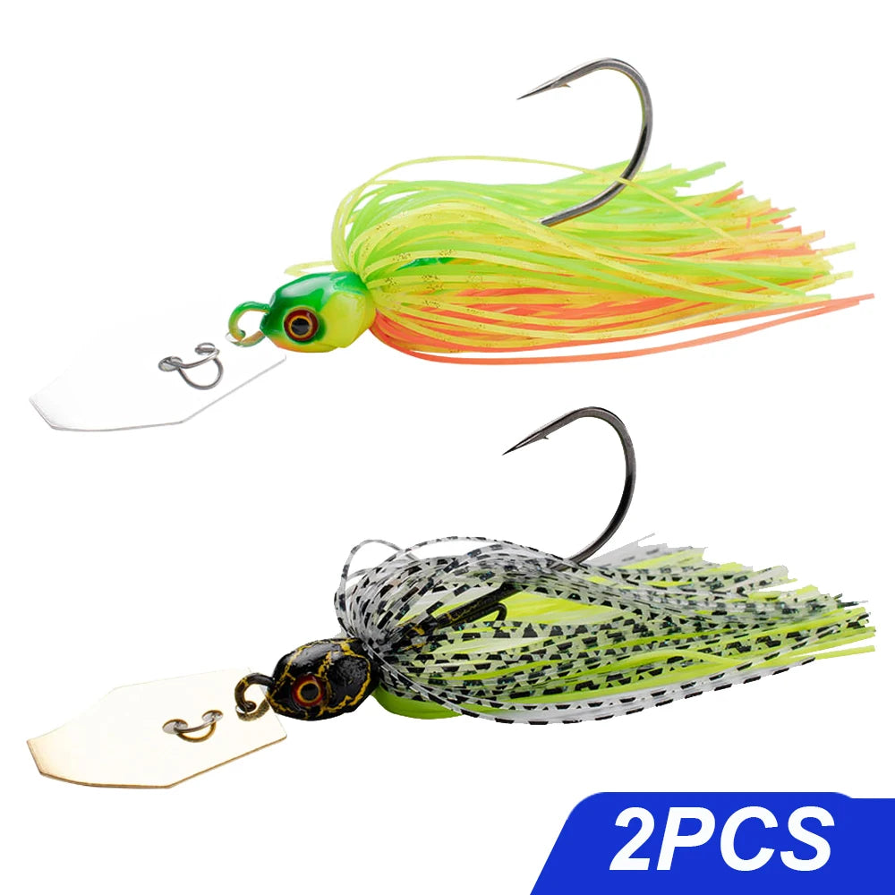 Spinner Bait 7g/9g/12g/14g/21g Fishing Lures Kit Set Pesca Chatter Weedless Metal Blade Rubber Jig Head Hook Wire Spinnerbait