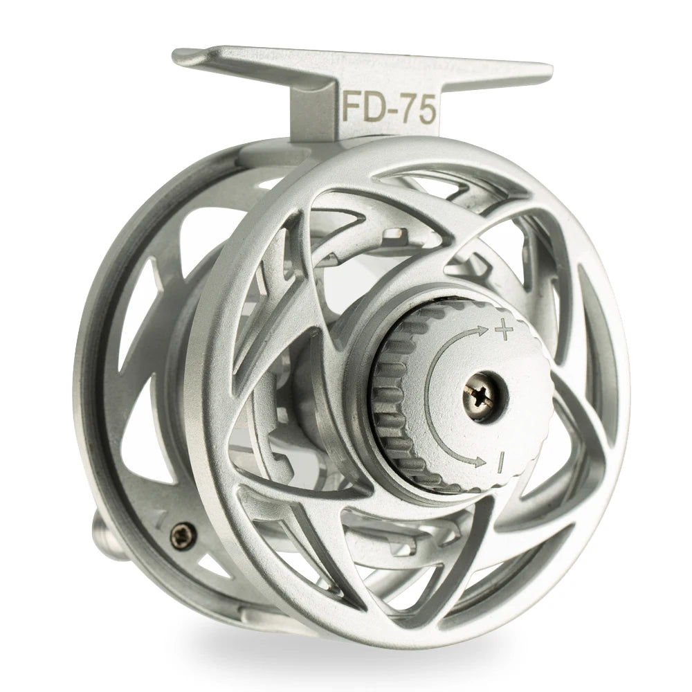 HERCULES 3/4 5/6 WT Fly Fishing Reel  Aluminum Allo Professional Fly Fishing Wheel with Push Button Release Silver Carp Fishing