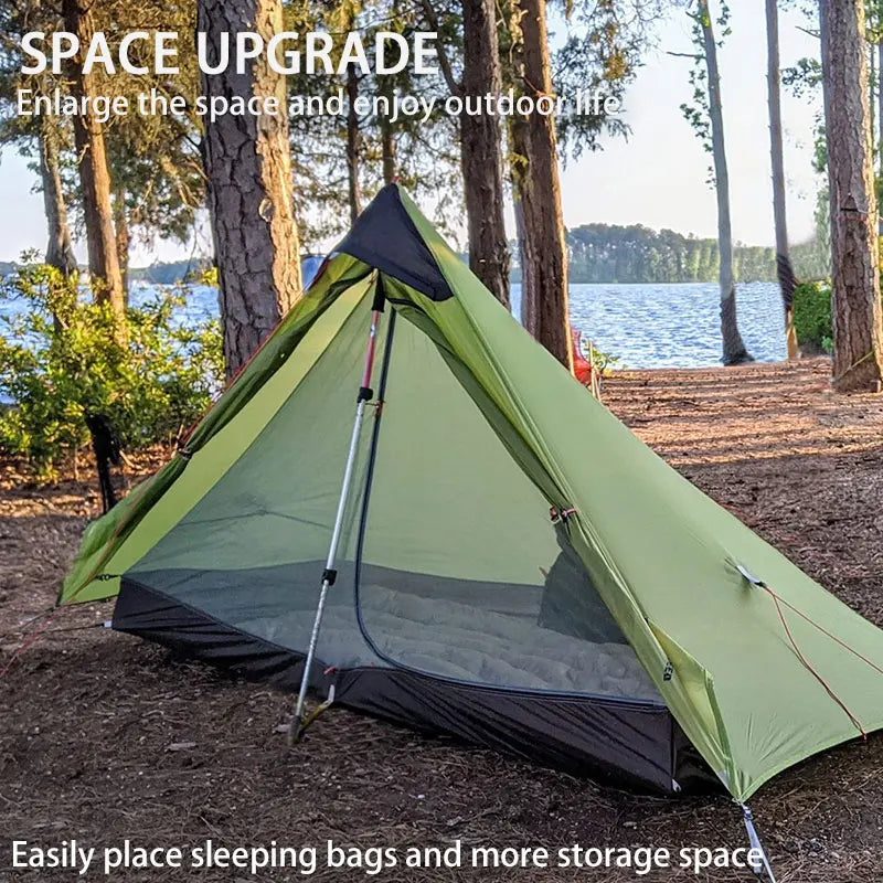 3F UL GEAR LanShan 1 Outdoor Ultralight Camping Tent 1 Person 3 Season Professional 15D Silnylon LanShan1 Rodless Tent