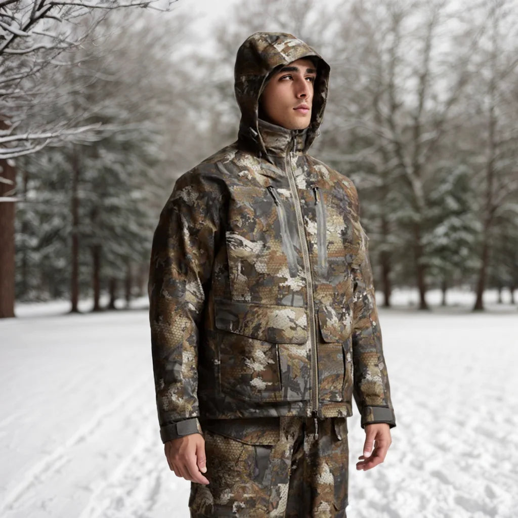 Men's Winter Camouflage Hudson Waterproof Jacket Insulated Fishing Hunting Outdoor Camo Thermal Protection