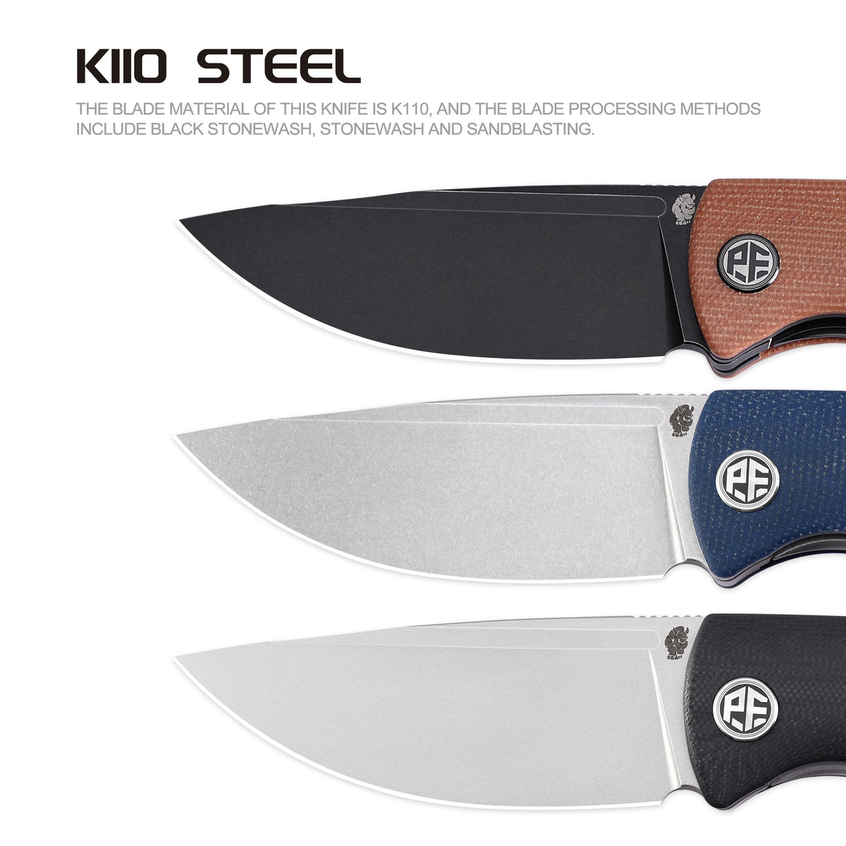Petrified Fish Beluga PFP01 Lightweight Folding Knife EDC K110 G10 Handle Knife for Hunting Fishing Outdoor Camping Survival