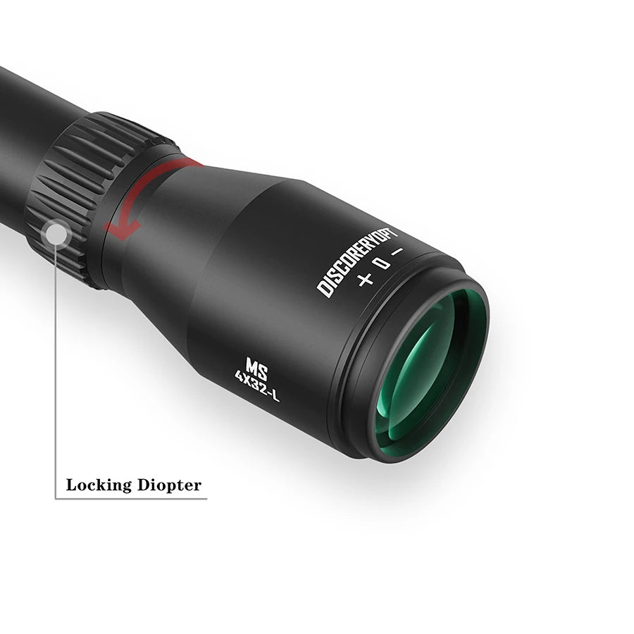 Discovery MS 4X32-L Super Anti-shock Spring Riflescope 1/4 MOA Hunting Rifle Scope Reticle Shockproof Waterproof Outdoor Sight