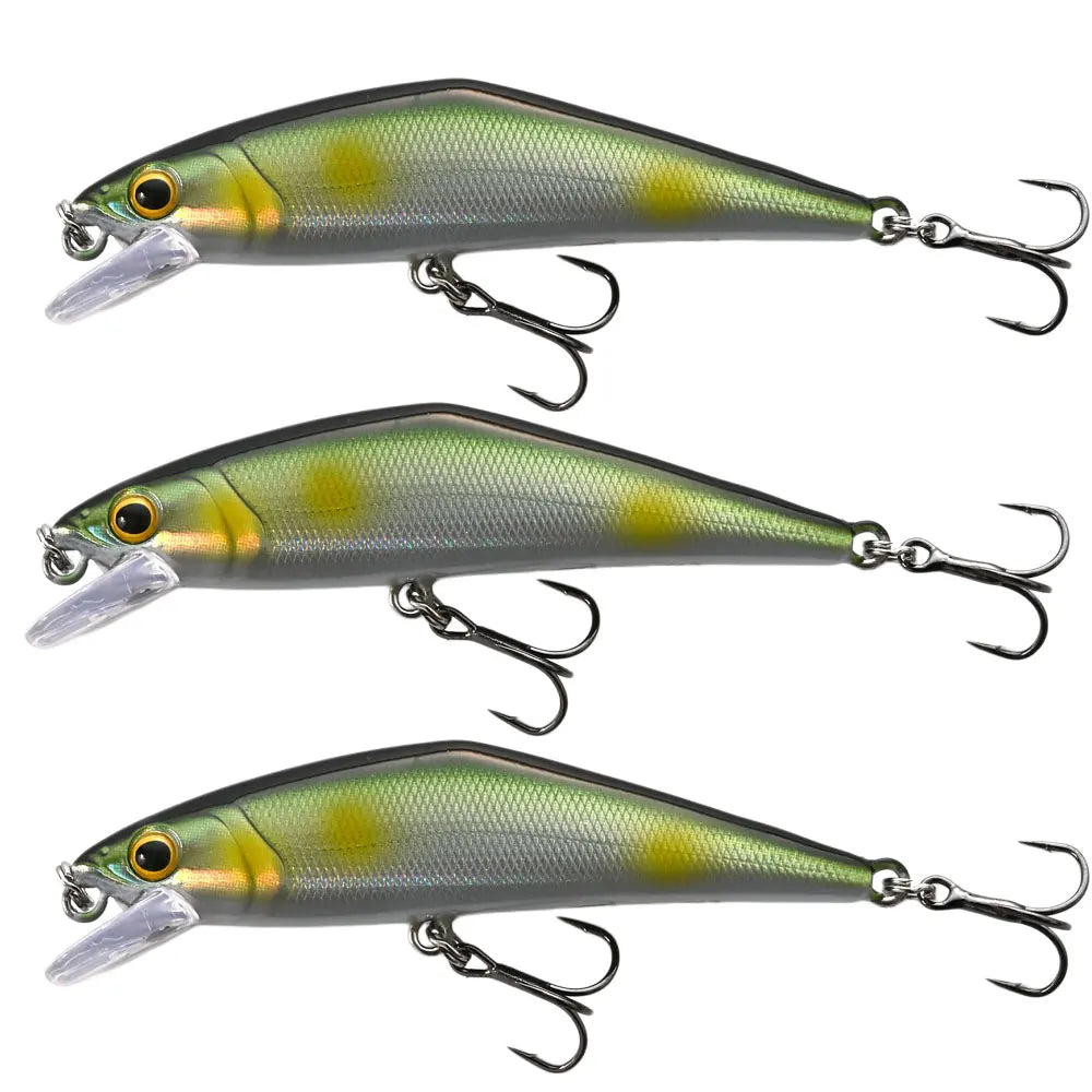 Tuata D Contact Minnow 85mm 14.5g Fishing Lures Sinking 1-2m Wobblers For Trout Salmon UV Glow