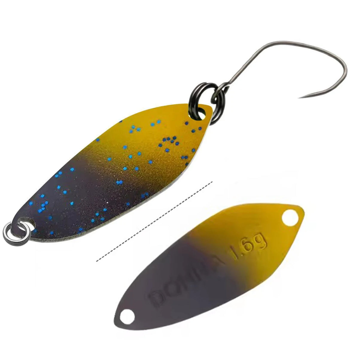 1Pcs NEW Area Trout Colorful Painting Spoon Bait 1.6g 27mm Copper Metal Fishing Lures For Trout Perch Chub