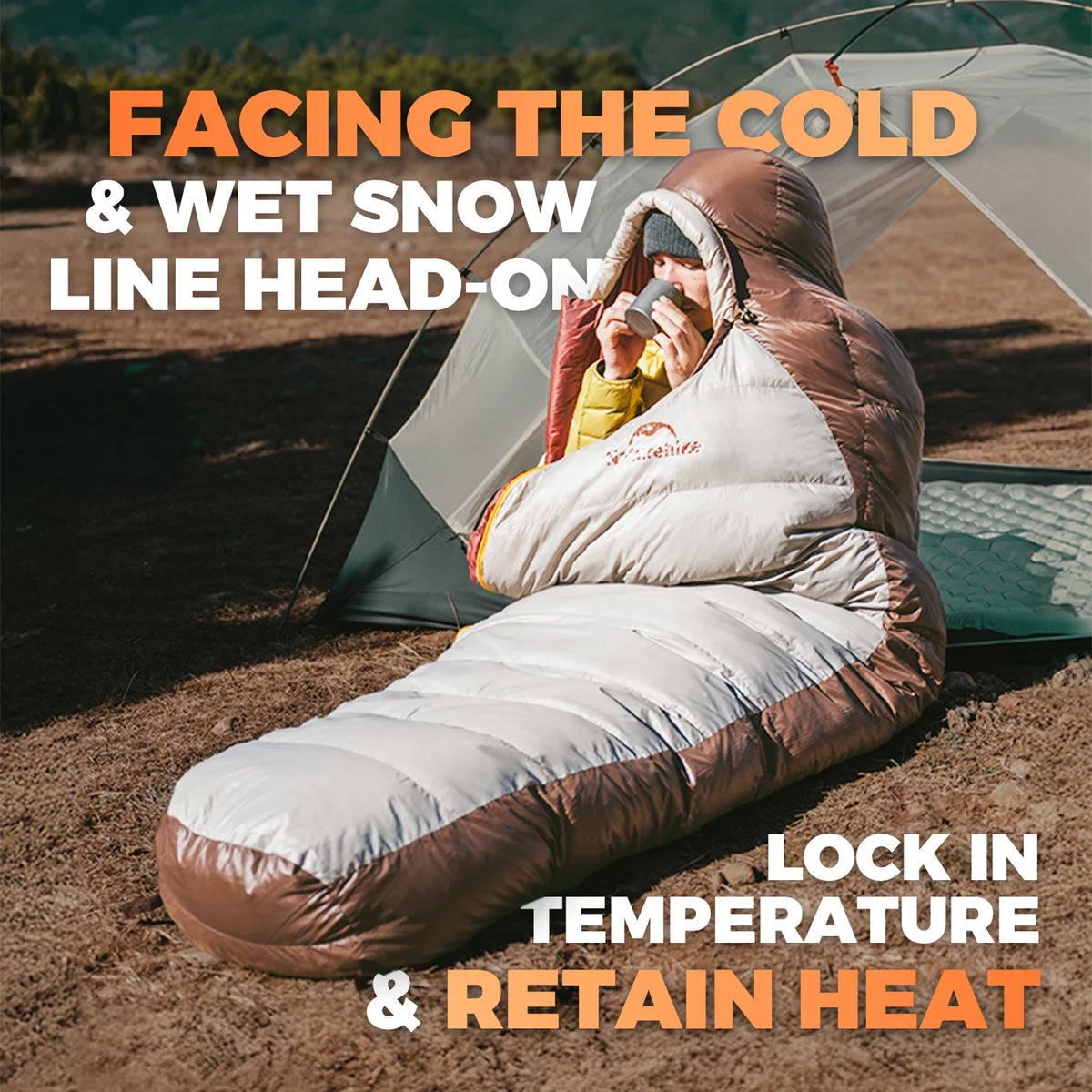 Naturehike Snowbird Duck Down Mummy Sleeping Bag 4 Seasons Lightweight Portable Outdoor Professional Camping Winter Unisex Adult